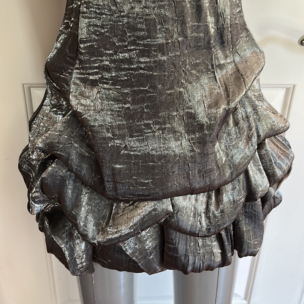 My Michelle black gray party dress strapless Sz 1 prom wedding sweet 16 mitzvah - Picture 4 of 13